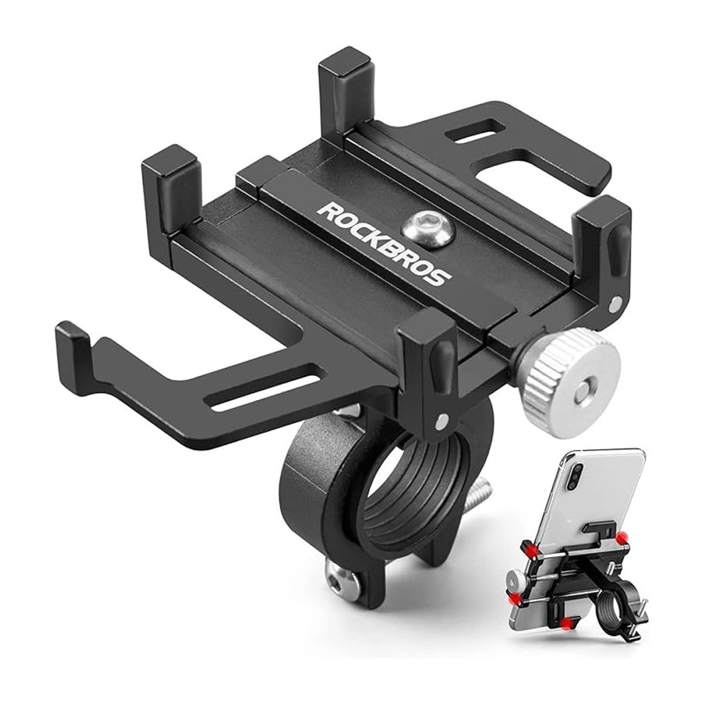 Phone Holder For Scooters And Bicycles Rockbros 699 BK Alu