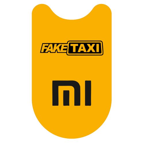 Xiaomi roller matrica Fake taxi (sárga, első talprész)