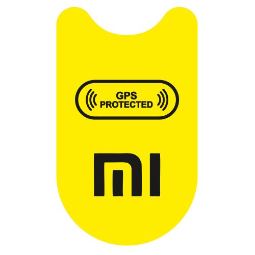 Xiaomi roller matrica GPS protected (sárga, első talprész)