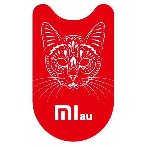 Xiaomi roller matrica Miau (piros, első talprész)