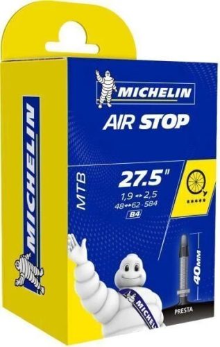 Michelin B4 belső gumi kerékpárhoz (Airstop, 27,5"X1,9-2,5, auto szelep 34mm)