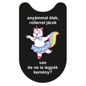   Xiaomi Roller Matrica "Anyámmal élek, rollerrel járok, macskám van és ne is legyek kemény?" (Fekete, első talprész)
