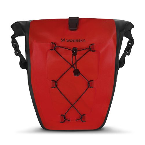 Kerékpár táska (csomagtartóra, piros, 25 literes, Wozinsky WBB24RE)