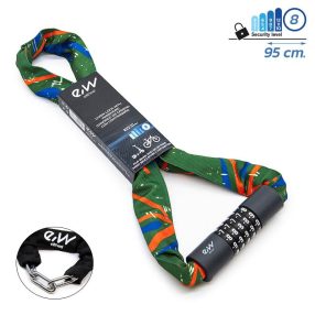   Számzáras rollerzár (5 digites, multicolor mintás szövet)