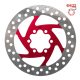 Scooter brake disc (140 mm, 6-bolt, 22 mm, red)