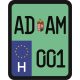 License plate sticker for scooter (ADAM-001)