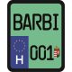 Rendszám matrica rollerre (BARBI-001)