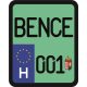 License plate sticker for scooter (BENCE-001)