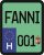 License plate sticker for scooter (FANNI-001)