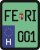 License plate sticker for scooter (FERI-001)