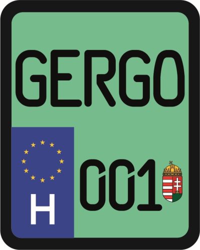 License plate sticker for scooter (GERGO-001)