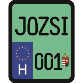 License plate sticker for scooter (JOZSI-001)