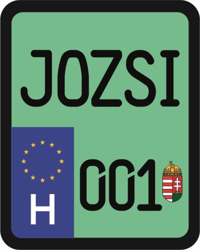 License plate sticker for scooter (JOZSI-001)