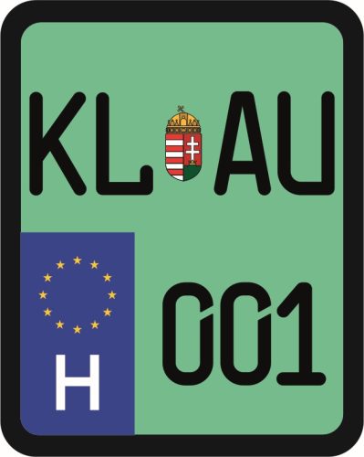 License plate sticker for scooter (KLAU-001)