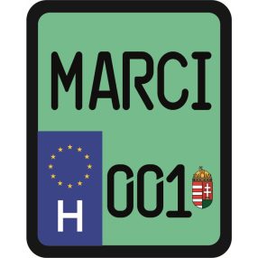 License plate sticker for scooter (MARCI-001)