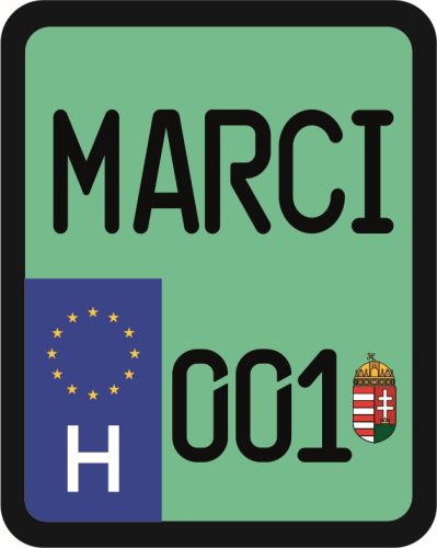 License plate sticker for scooter (MARCI-001)