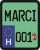 License plate sticker for scooter (MARCI-001)