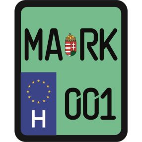 License plate sticker for scooter (MARK-001)