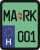 License plate sticker for scooter (MARK-001)