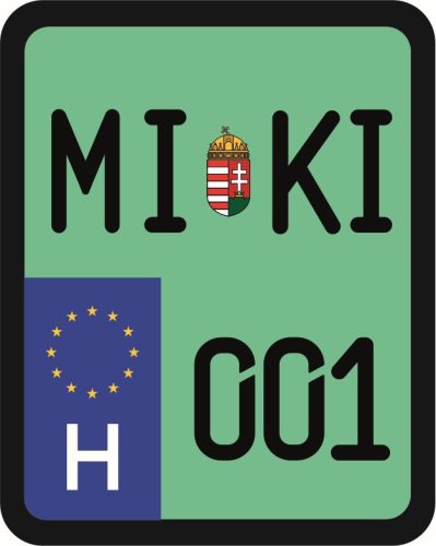 License plate sticker for scooter (MIKI-001)