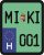 License plate sticker for scooter (MIKI-001)
