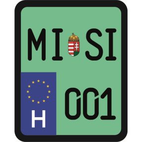 License plate sticker for scooter (MISI-001)