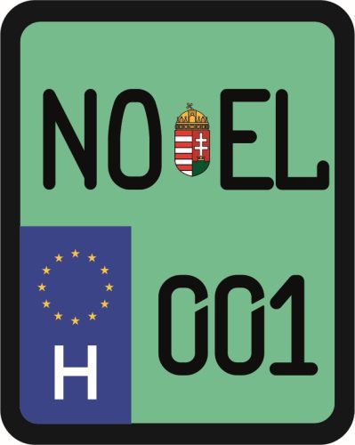 License plate sticker for scooter (NOEL-001)