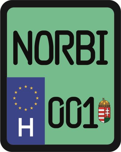 License plate sticker for scooter (NORBI-001)