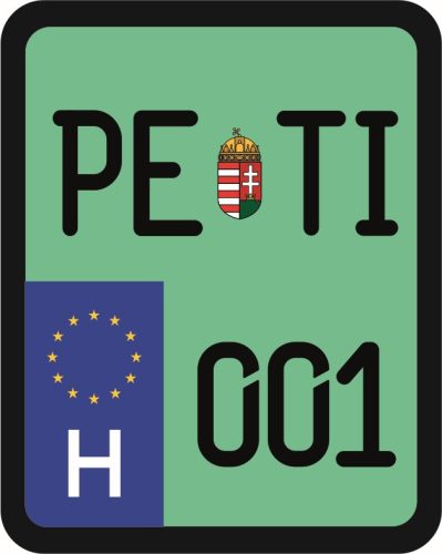 License plate sticker for scooter (PETI-001)