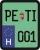 Rendszám matrica rollerre (PETI-001)