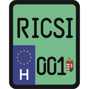 Rendszám matrica rollerre (RICSI-001)