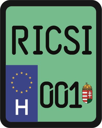License plate sticker for scooter (RICSI-001)