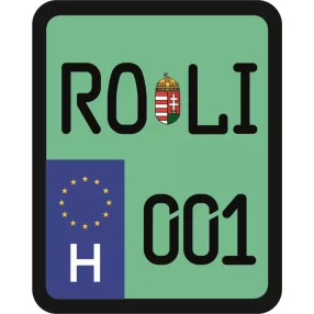 Rendszám matrica rollerre (ROLI-001)