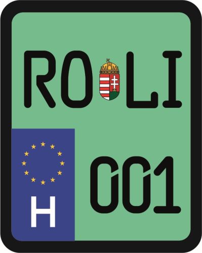 License plate sticker for scooter (ROLI-001)