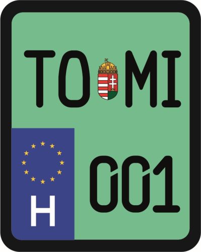 License plate sticker for scooter (TOMI-001)