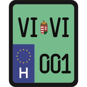 Rendszám matrica rollerre (VIVI-001)