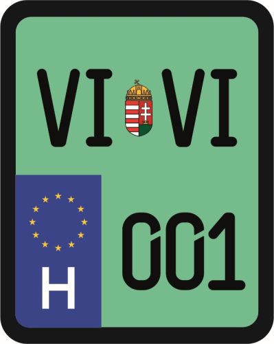 License plate sticker for scooter (VIVI-001)