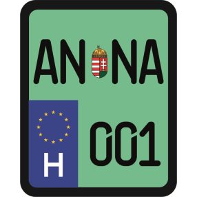 Rendszám matrica rollerre (ANNA-001)