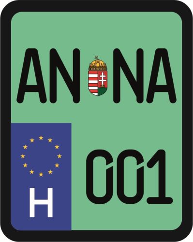 License plate sticker for scooter (ANNA-001)