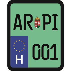 Rendszám matrica rollerre (ARPI-001)
