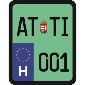 Rendszám matrica rollerre (ATTI-001)