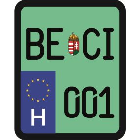 Rendszám matrica rollerre (BECI-001)