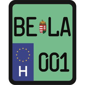 Rendszám matrica rollerre (BELA-001)