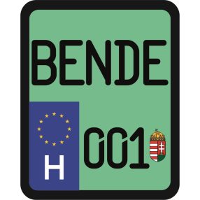Rendszám matrica rollerre (BENDE-001)