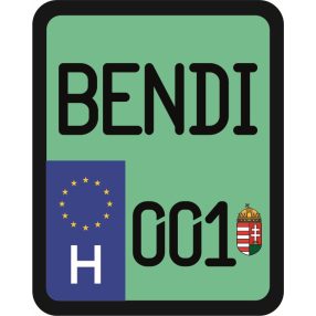 Rendszám matrica rollerre (BENDI-001)