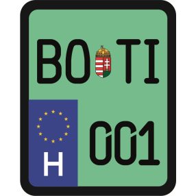 Rendszám matrica rollerre (BOTI-001)