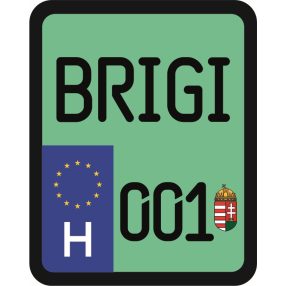 License plate sticker for scooter (BRIGI-001)