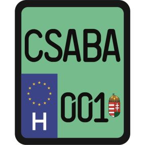 License plate sticker for scooter (CSABA-001)