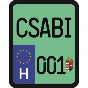 License plate sticker for scooter (CSABI-001)