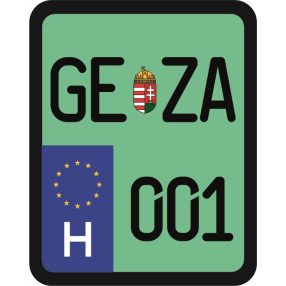 License plate sticker for scooter (GEZA-001)